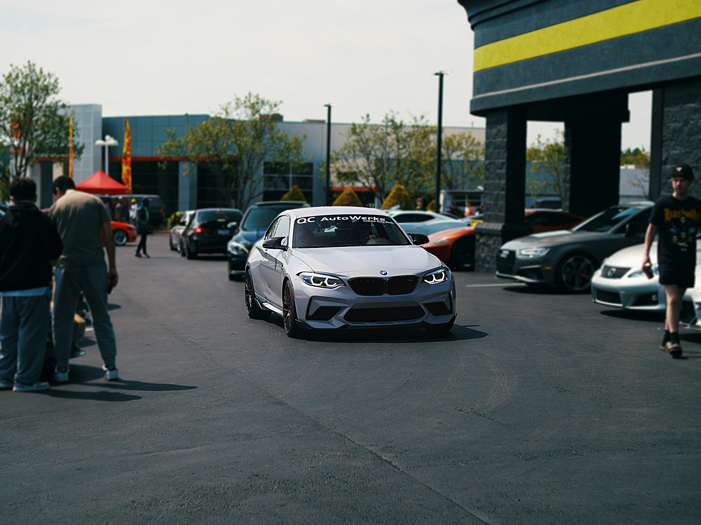 cars are at a car meet